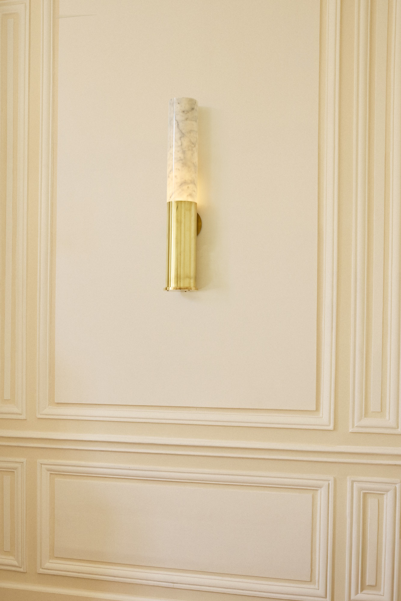 Brass and Marble wall sconce